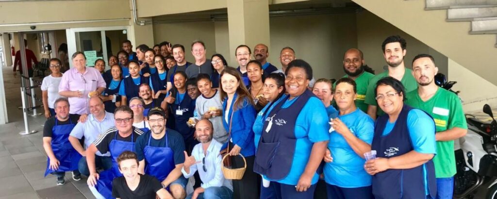 Churrasco com os funcionários terceirizados do TRT-RS