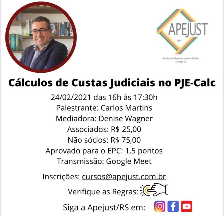 Cálculos de Custas Judiciais no PJe-Calc