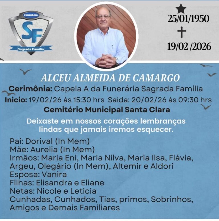 Nota De Pesar – Alceu Almeida de Camargo